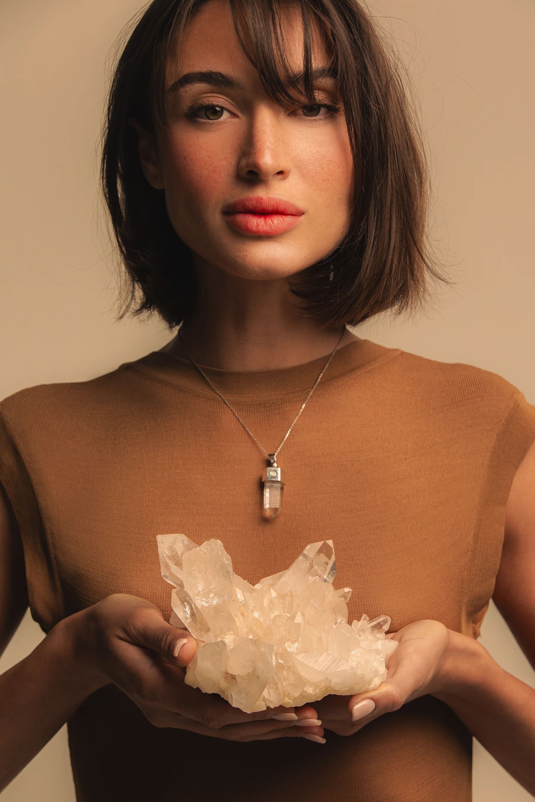 Meridian — Gold Amethyst Pendant